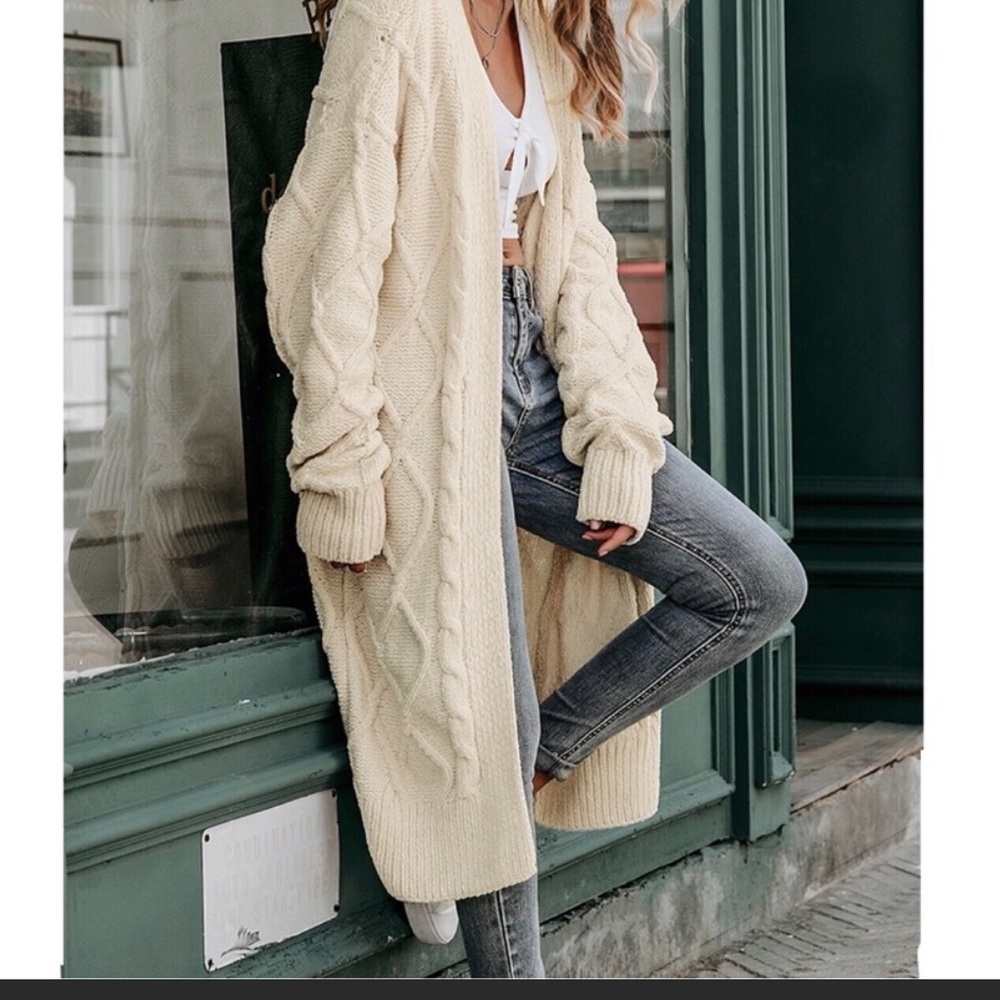 ✨LAST ONE ✨PARIS ✨knit long oversized cardi/jacket - Picture 2 of 8